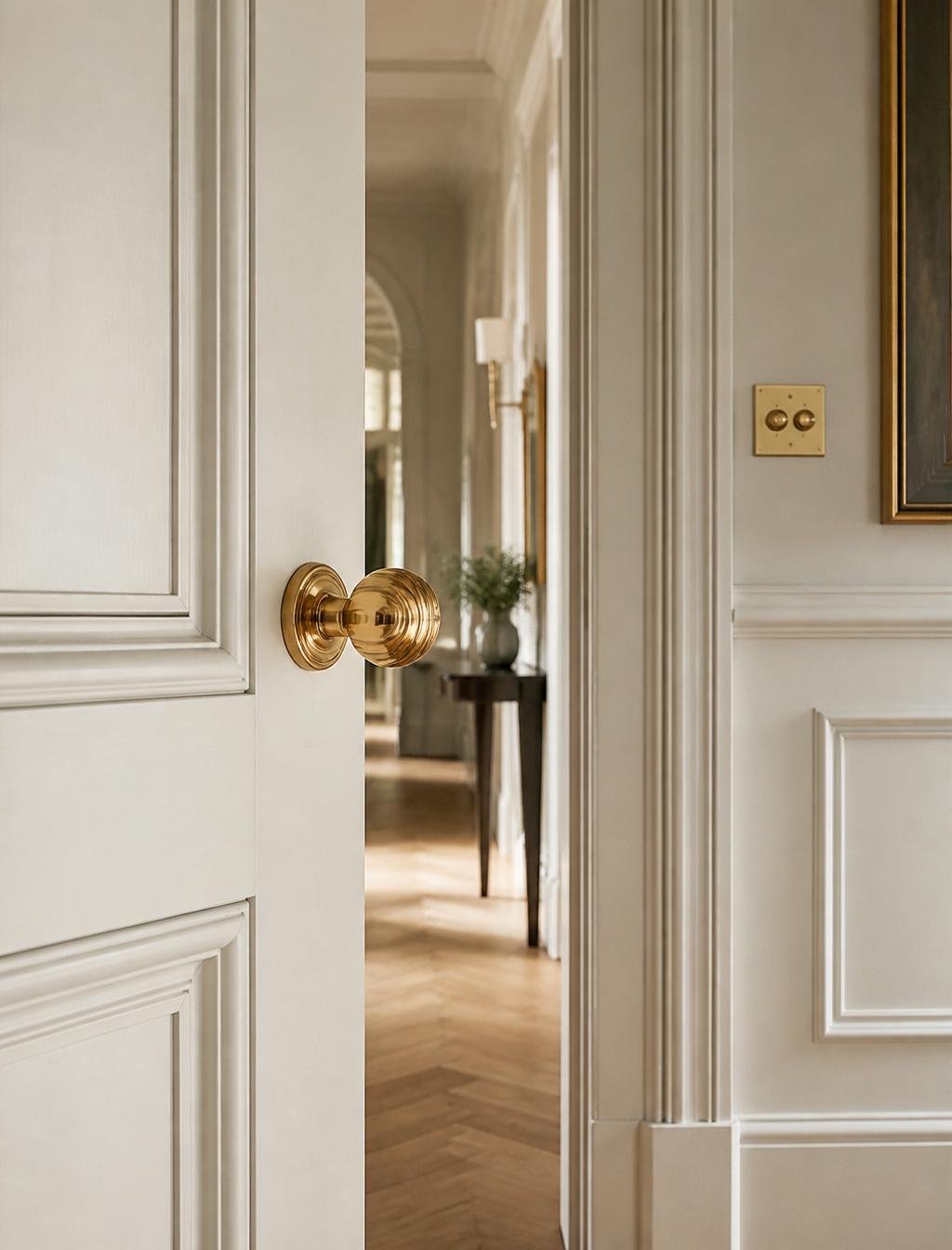 Refined hand-painted joinery and wall panelling by Falcon